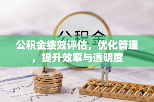 连江公积金绩效评估，优化管理，提升效率与透明度