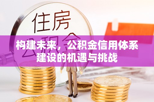 连江构建未来，公积金信用体系建设的机遇与挑战